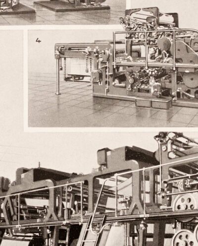 Machines d’imprimerie, planche technique originale 1930