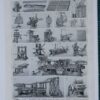Machines d’imprimerie, planche technique originale 1930