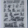 Machines d’imprimerie, planche technique originale 1930 – verso du document ancien