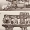 Machines d’imprimerie, planche technique originale 1930 – planche encadrée en décoration murale