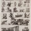 Machines d’imprimerie, planche technique originale 1930