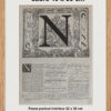 Lettre N, typographie de Maximilien Vox, planche originale 1932