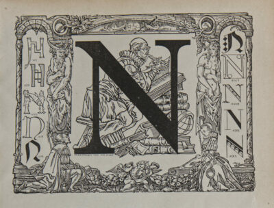 Lettre N, typographie de Maximilien Vox, planche originale 1932