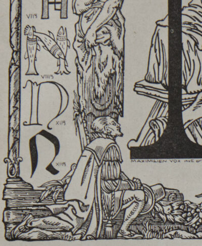 Lettre N, typographie de Maximilien Vox, planche originale 1932