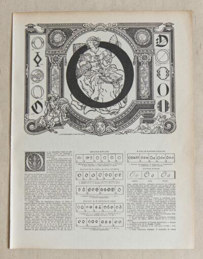 Lettre O, typographie de Maximilien Vox, planche originale 1932