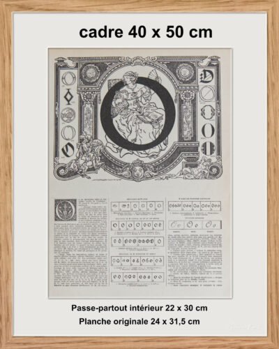 Lettre O, typographie de Maximilien Vox, planche originale 1932