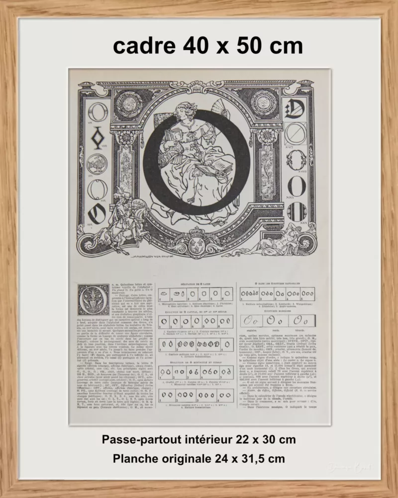 cadre-bois2-pp Lettre O, typographie de Maximilien Vox, planche originale 1932
