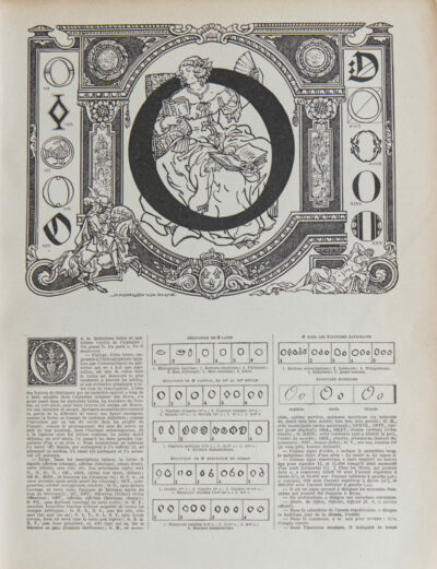 Lettre O, typographie de Maximilien Vox, planche originale 1932