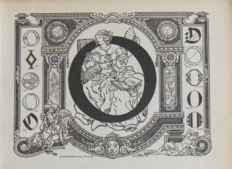 lettreO Lettre O, typographie de Maximilien Vox, planche originale 1932
