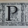 Lettre P, typographie de Maximilien Vox, planche originale 1932