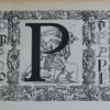 lettreP Lettre P, typographie de Maximilien Vox, planche originale 1932
