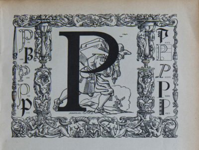 Lettre P, typographie de Maximilien Vox, planche originale 1932