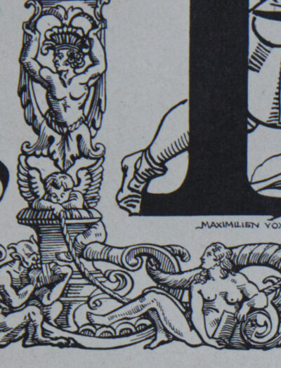 Lettre P, typographie de Maximilien Vox, planche originale 1932