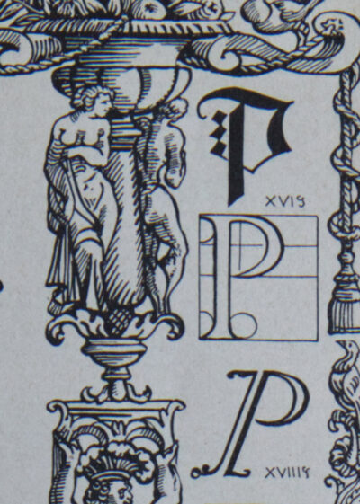 Lettre P, typographie de Maximilien Vox, planche originale 1932
