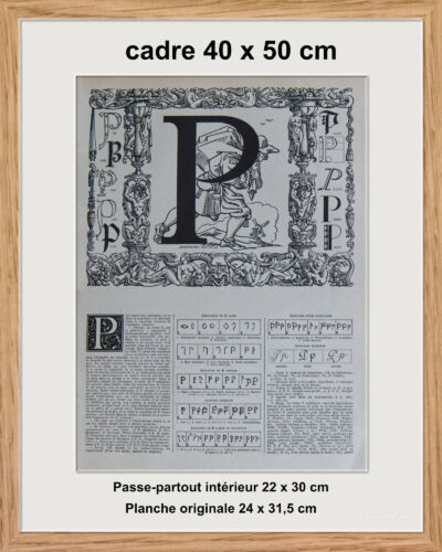 Lettre P, typographie de Maximilien Vox, planche originale 1932