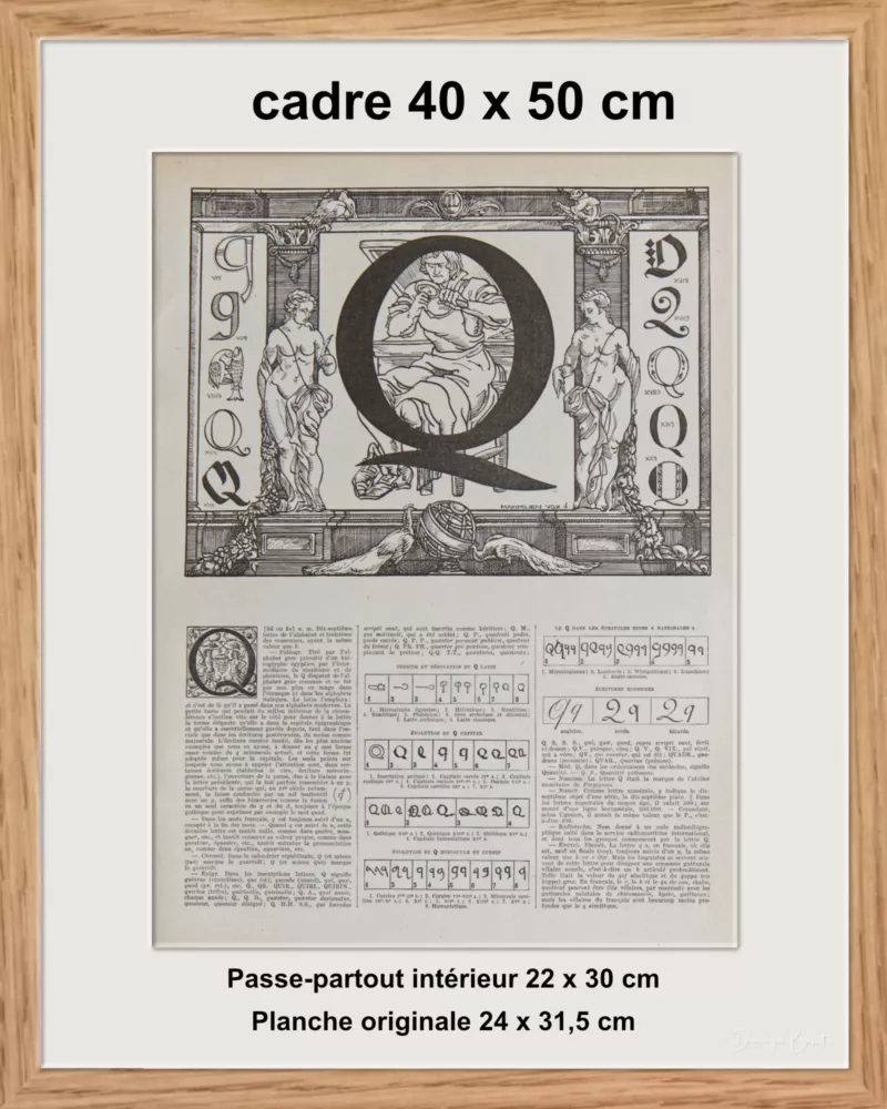 cadre-bois2-pp Lettre Q, typographie de Maximilien Vox, planche originale 1932