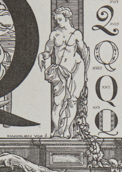 Lettre Q, typographie de Maximilien Vox, planche originale 1932