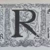 lettreR Lettre R, typographie de Maximilien Vox, planche originale 1932