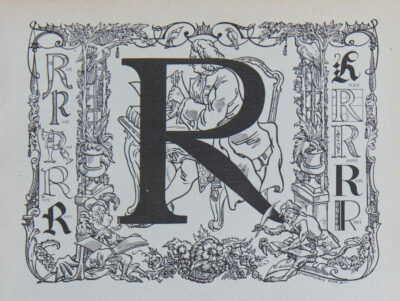Lettre R, typographie de Maximilien Vox, planche originale 1932