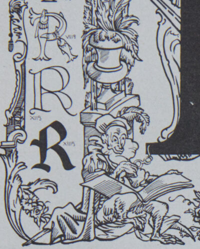 Lettre R, typographie de Maximilien Vox, planche originale 1932