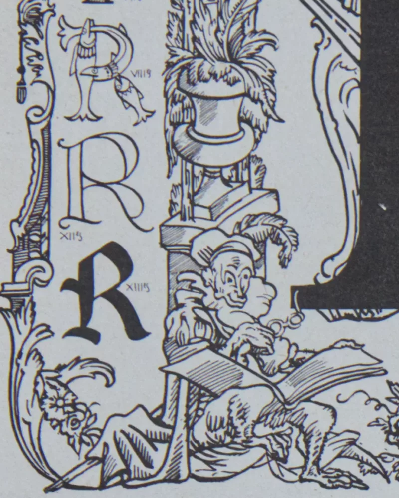 lettreR Lettre R, typographie de Maximilien Vox, planche originale 1932