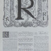 Lettre R, typographie de Maximilien Vox, planche originale 1932