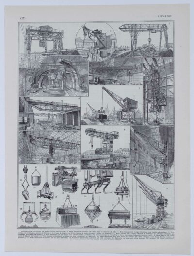 Levage et manutention, machines industrielles, planche 1930