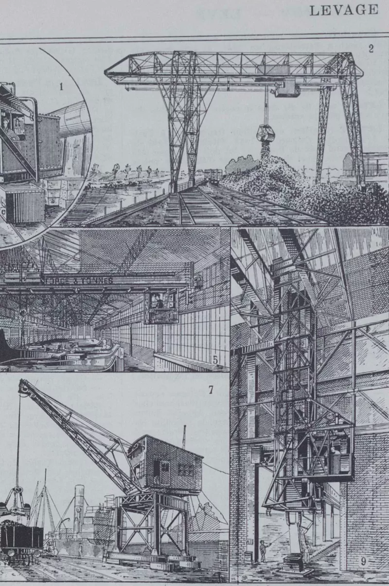 levage-b11 Levage et manutention, machines industrielles, planche 1930 – planche ancienne entière
