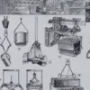 levage-b12 Levage et manutention, machines industrielles, planche 1930 – planche encadrée en décoration murale