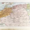 LU11922AFRN-R-afrique-nord Afrique du Nord française, carte ancienne en couleurs de 1922