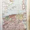LU11922ALGE-R-algerie Algérie, carte géographique ancienne en couleurs de 1922
