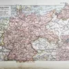 LU11931ALLE-R-allemagne-1931 Allemagne, carte politique et ferroviaire en couleurs mise à jour en 1931