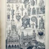 LU11931ALLE-V-allemagne-1931 Art allemand, objets, monuments et architecture, planche encyclopédique de 1931