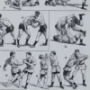 Lutte, 40 prises et mouvements, planche sportive 1930 – détail de la planche ancienne
