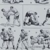 Lutte, 40 prises et mouvements, planche sportive 1930