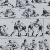 Lutte, 40 prises et mouvements, planche sportive 1930 – détail de la planche ancienne