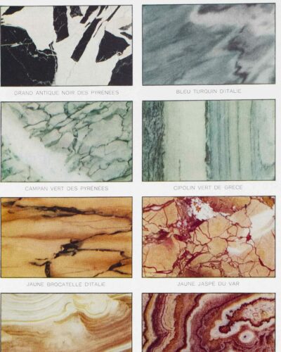 marbre-04-scaled-1 Marbres du monde, 18 variétés, planche géologique 1930