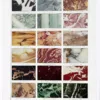 Marbres du monde, 18 variétés, planche géologique 1930