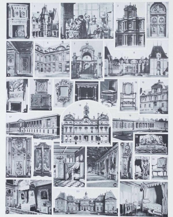 Styles Louis, mobilier et architecture française, planche 1930