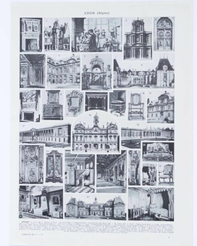 mobilier-style-a11-1-1 Styles Louis, mobilier et architecture française n°2, planche 1930