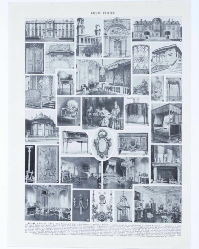 Styles Louis, mobilier et architecture française, planche 1930