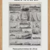 Navires, planche encyclopédique originale 1930
