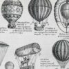 Aérostation, ballons et dirigeables, planche originale 1897