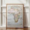 Afrique, carte, illustrations naturalistes, planche originale 1897