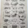 Agriculture, machines et outils, deux planches originales 1897