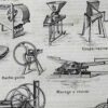 Agriculture, machines et outils, deux planches originales 1897
