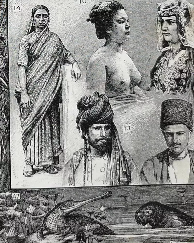 nli1-asie-peuples-traditions-b14.jpg Asie, un continent de contrastes et de cultures (1897) – détail de la planche ancienne