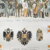 nli1-autriche-armee-drapeaux-b10.jpg Autriche-Hongrie, L’Empire multiculturel (1897) – planche ancienne entière