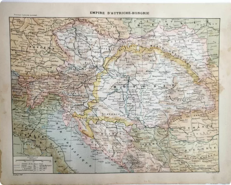 nli1-autriche-hongrie-carte-a11.jpg Autriche-Hongrie, L’Empire multiculturel (1897) – planche ancienne entière