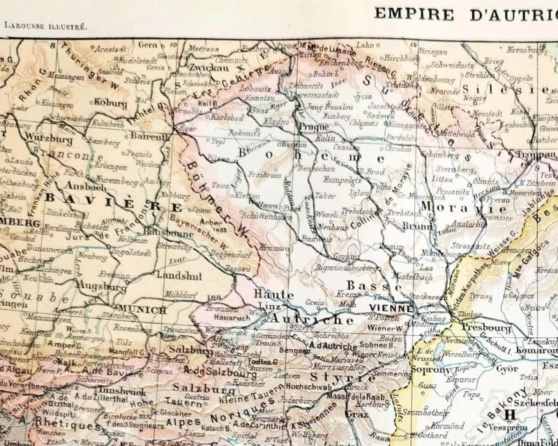 nli1-autriche-hongrie-carte-b13.jpg Autriche-Hongrie, L’Empire multiculturel (1897) – détail de la planche ancienne